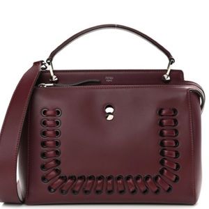 Fendi DotCom Ruffle Lace Calfskin Leather